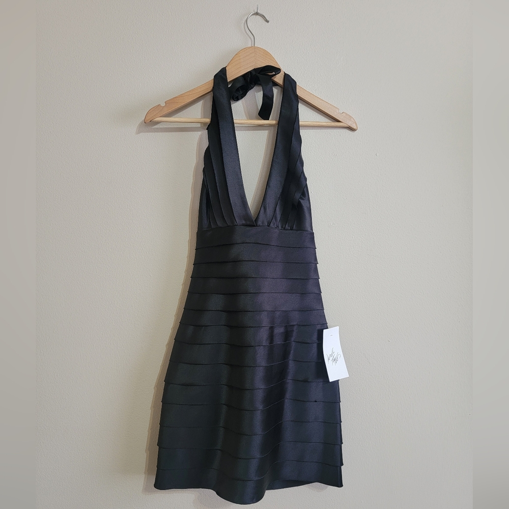 Lord & Taylor Black Halter Dress
